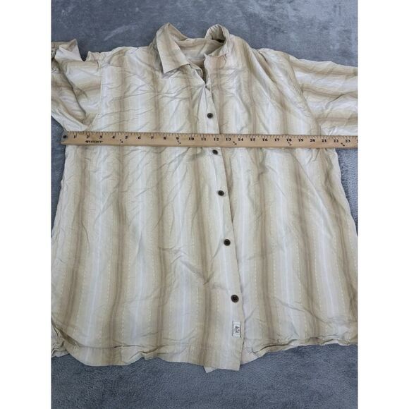 Tommy Bahama Silk Short Sleeve Button Down Shirt Men's Size Large Yellow - Picture 6 of 9
